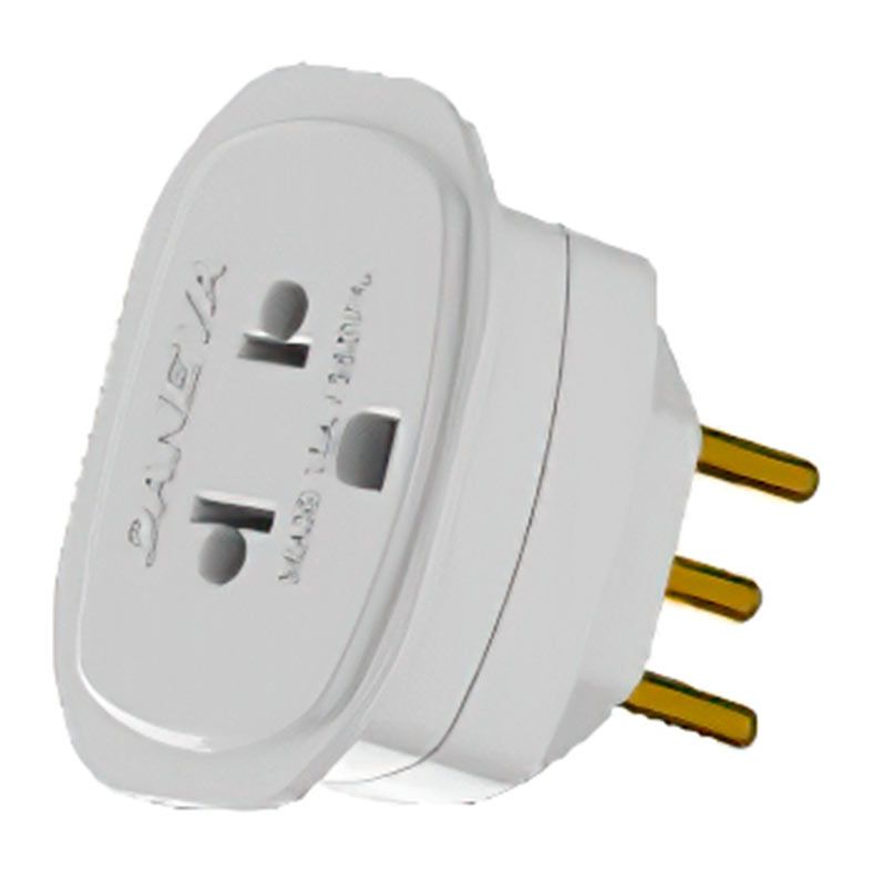 Adaptador de Tomada MD9 2P+T, Branco, NBR14136-BRANCO