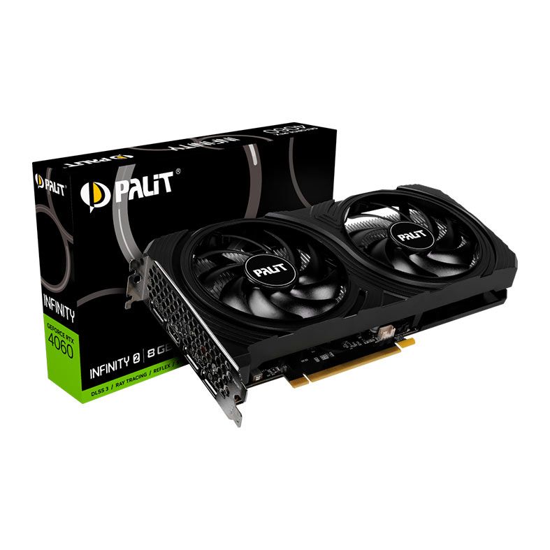 Placa De Video Palit GeForce RTX 4060 Infinity 2, 8GB, GDDR6, 128-bit, NE64060019P1-1070L-NAC