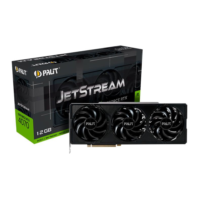 Placa de Video Palit GeForce RTX 4070 JetStream, 12GB, GDDR6X, 192-bit, NED4070019K9-1047J
