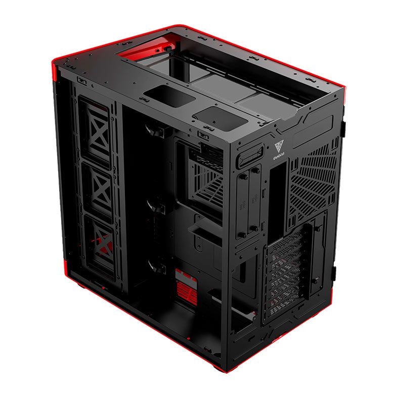 Gabinete Gamer Gamdias Neso P1 BR, Full-Tower, Lateral de Vidro, Preto e Vermelho, NESO-P1-BR
