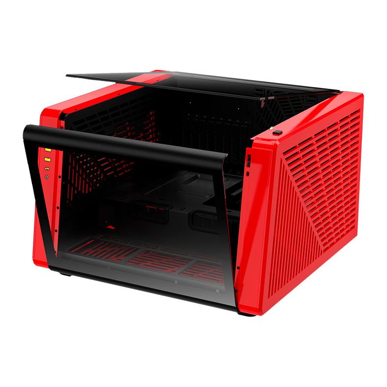 Gabinete Gamer Gamdias Neso P1 BR, Full-Tower, Lateral de Vidro, Preto e Vermelho, NESO-P1-BR