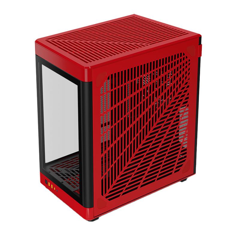 Gabinete Gamer Gamdias Neso P1 BR, Full-Tower, Lateral de Vidro, Preto e Vermelho, NESO-P1-BR