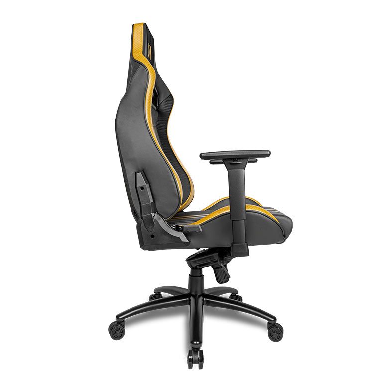Cadeira Gamer Netenho Rozhok V2, Espuma Moldada, Braco 3D, Preto e Dourado, NT-RZK-V2