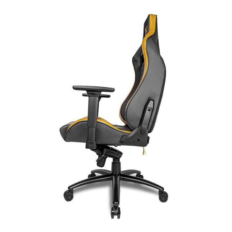 Cadeira Gamer Netenho Rozhok V2, Espuma Moldada, Braco 3D, Preto e Dourado, NT-RZK-V2