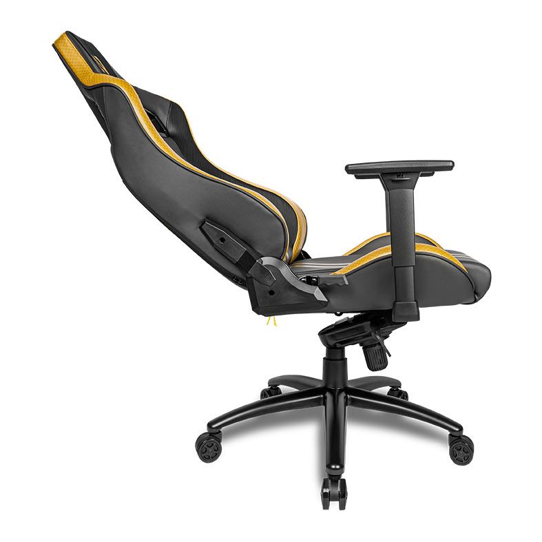 Cadeira Gamer Netenho Rozhok V2, Espuma Moldada, Braco 3D, Preto e Dourado, NT-RZK-V2
