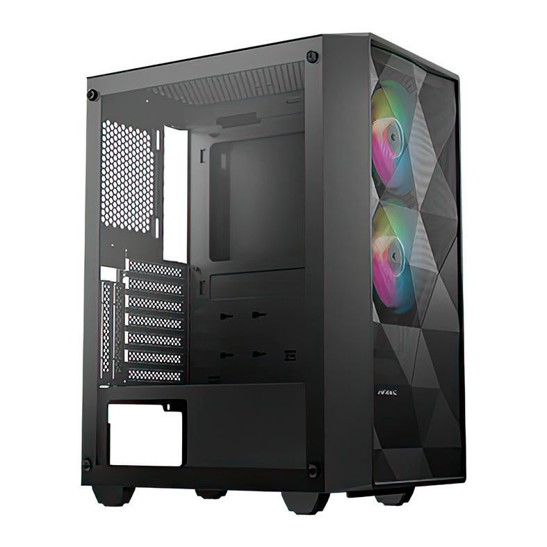 Gabinete Gamer Antec NX270 Elite, RGB, Mid-Tower, Lateral de Vidro, Com 3 Fans, Preto, NX270-ELITE