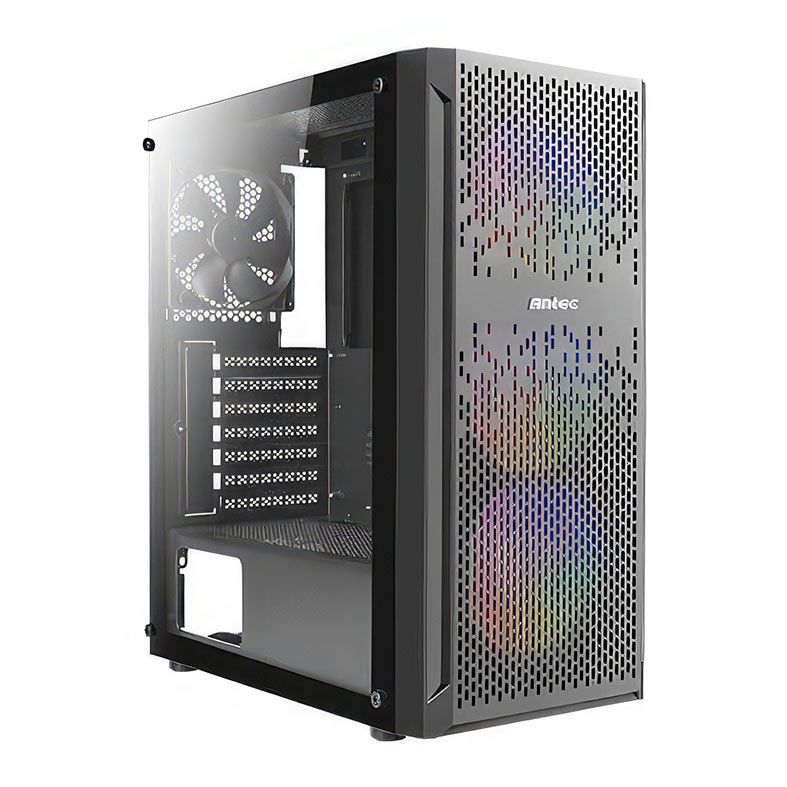 Gabinete Gamer Antec NX290, RGB, Mesh, Mid-Tower, Lateral de Vidro, Preto, NX290-BK