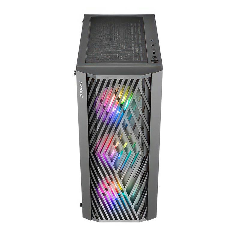 Gabinete Gamer Antec NX291, Mesh, Mid-Tower, Lateral de Vidro, Com 4 Fans, Preto, NX291-BK