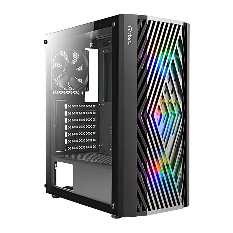 Gabinete Gamer Antec NX291, Mesh, Mid-Tower, Lateral de Vidro, Com 4 Fans, Preto, NX291-BK