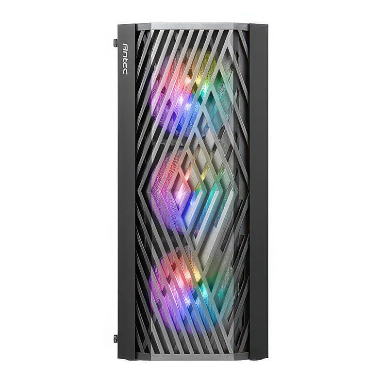 Gabinete Gamer Antec NX291, Mesh, Mid-Tower, Lateral de Vidro, Com 4 Fans, Preto, NX291-BK