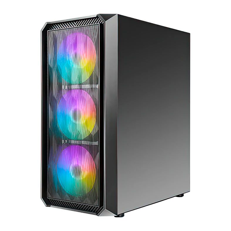 Gabinete Gamer Antec NX292, RGB, Mesh, Mid-Tower, Lateral de Vidro, Com 4 Fans, NX292-BK
