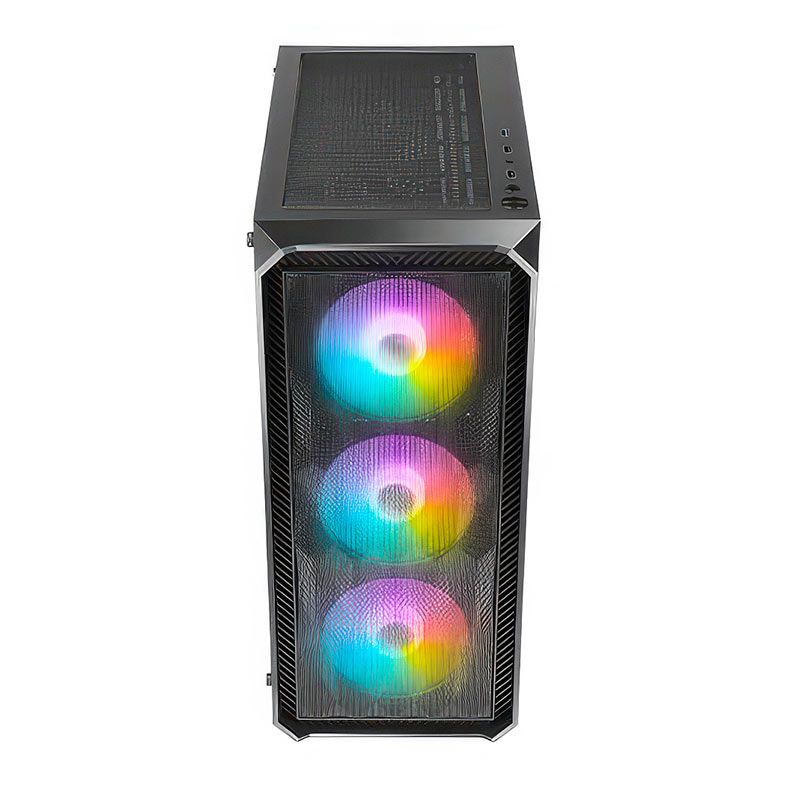 Gabinete Gamer Antec NX292, RGB, Mesh, Mid-Tower, Lateral de Vidro, Com 4 Fans, NX292-BK