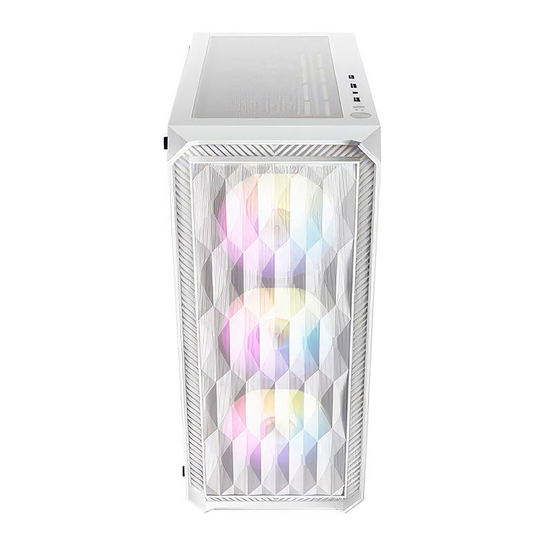 Gabinete Gamer Antec NX292, RGB, Mid-Tower, Lateral de Vidro, com 4 Fans, Branco, NX292-WH