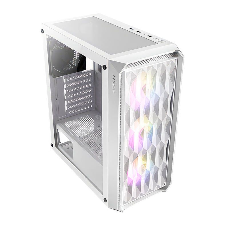 Gabinete Gamer Antec NX292, RGB, Mid-Tower, Lateral de Vidro, com 4 Fans, Branco, NX292-WH