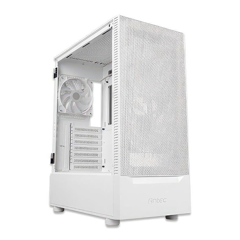 Gabinete Gamer Antec NX410, RGB, Mid-Tower, Lateral de Vidro, Com 3 Fans, Branco,  NX410-V2-WH