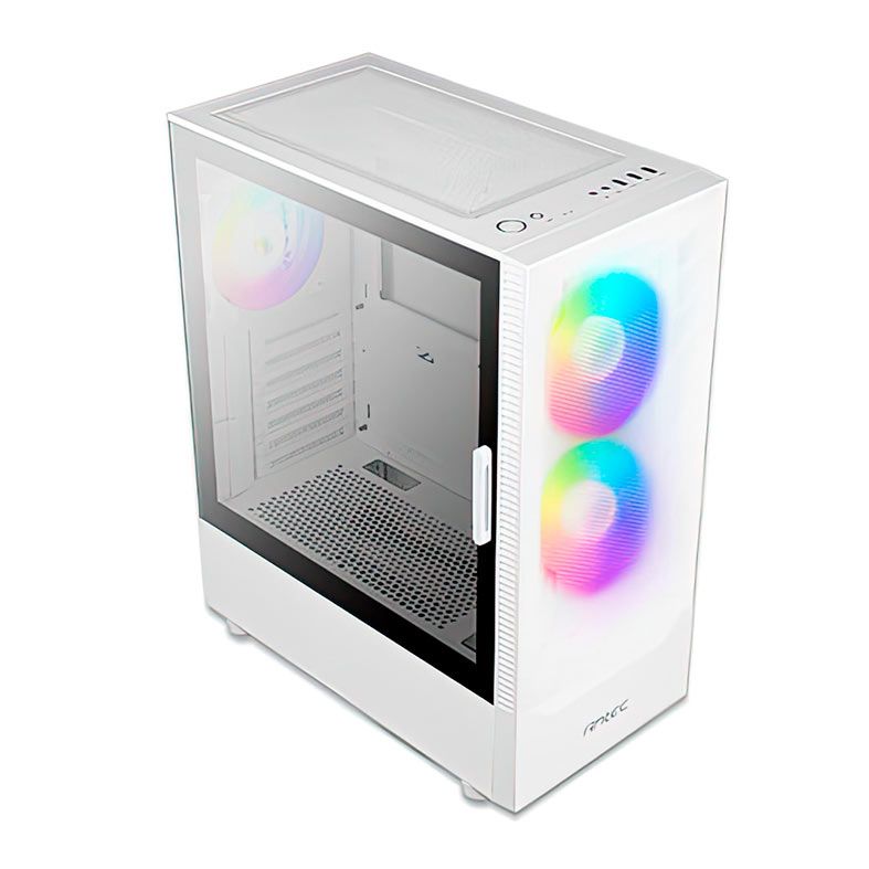 Gabinete Gamer Antec NX410, RGB, Mid-Tower, Lateral de Vidro, Com 3 Fans, Branco,  NX410-V2-WH