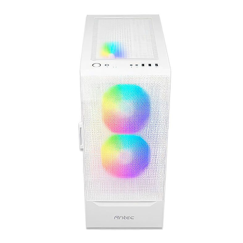 Gabinete Gamer Antec NX410, RGB, Mid-Tower, Lateral de Vidro, Com 3 Fans, Branco,  NX410-V2-WH