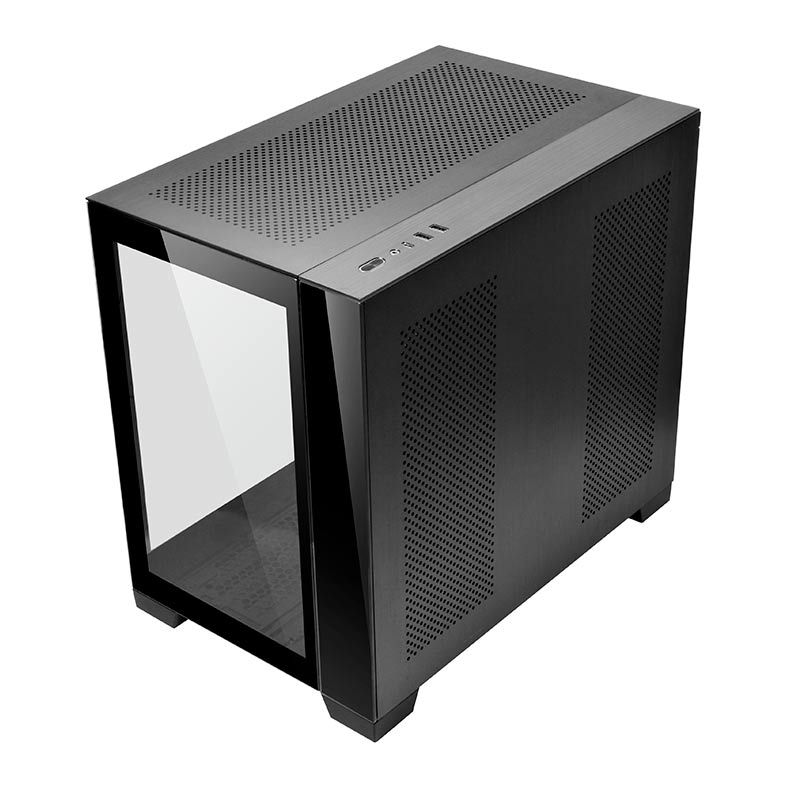 Gabinete Lian Li 011 Dynamic Mini Modular Lateral De Vidro Preto, O11DMINI-X