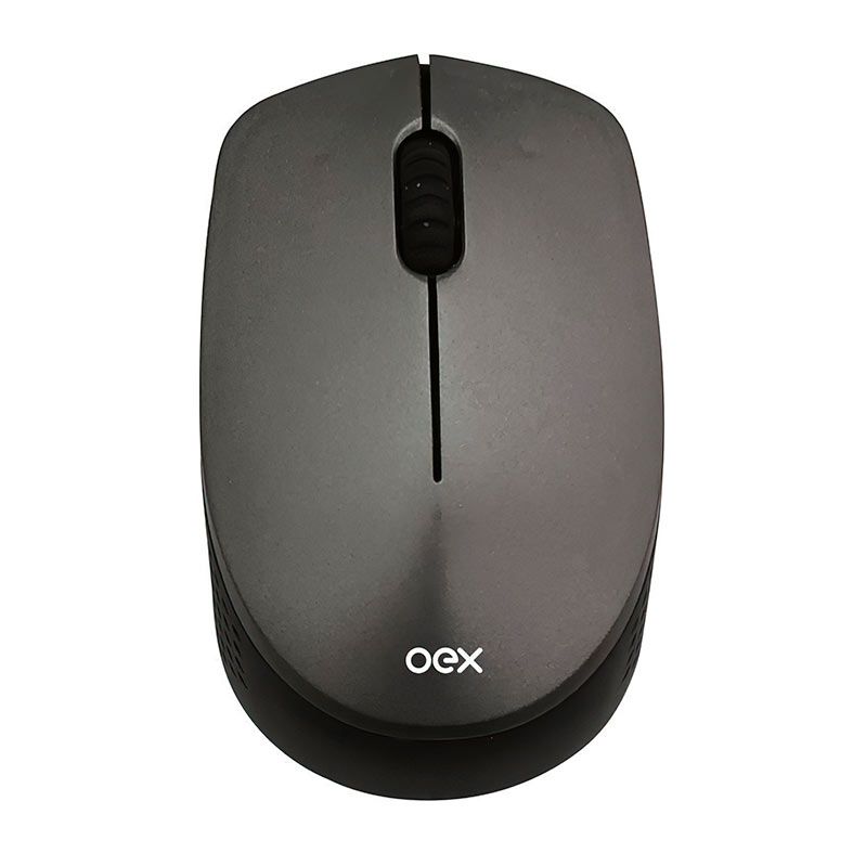 Kit Teclado E Mouse OEX TM406, Wireless, ABNT2, 1200 DPI, Preto E Cinza, OEX-TM-406