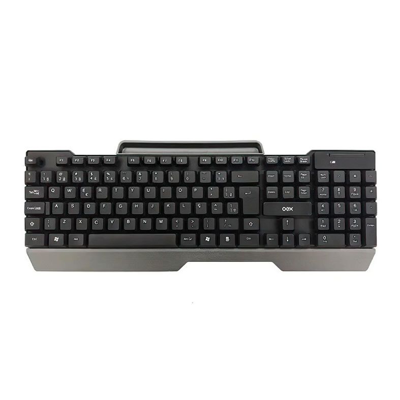 Kit Teclado E Mouse OEX TM406, Wireless, ABNT2, 1200 DPI, Preto E Cinza, OEX-TM-406