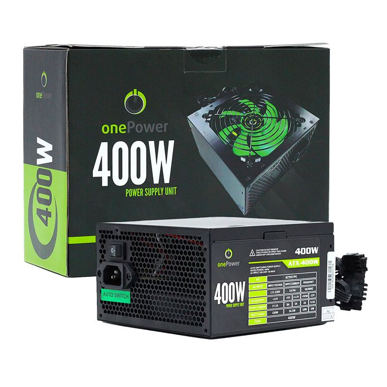 Fonte OnePower 400W, Preto, ONEPOWER-400W