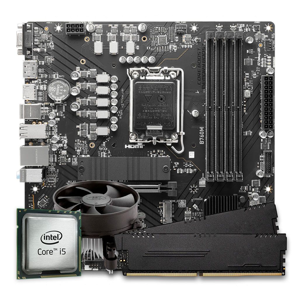 Pichau Kit upgrade, Intel i5-12400F, B760M DDR5 8GB DDR5, Cooler