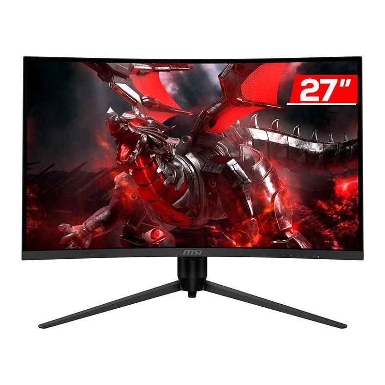 Monitor Gamer MSI Optix G271CQR, 27 Pol, VA, Curvo, WQHD, 1ms, 165Hz, FreeSync Premium, HDMI/DP, OPTIX-G271CQR