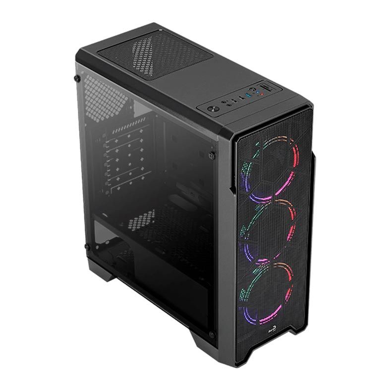 Gabinete AeroCool ORE Vidro Temp Preto, ORE-SATURN-FRGB-G-BK-v1