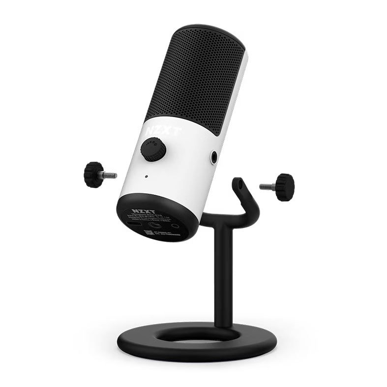 Microfone NZXT Capsule Mini, USB-C, Branco e Preto, AP-WMMIC-W1