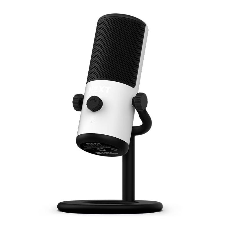 Microfone NZXT Capsule Mini, USB-C, Branco e Preto, AP-WMMIC-W1