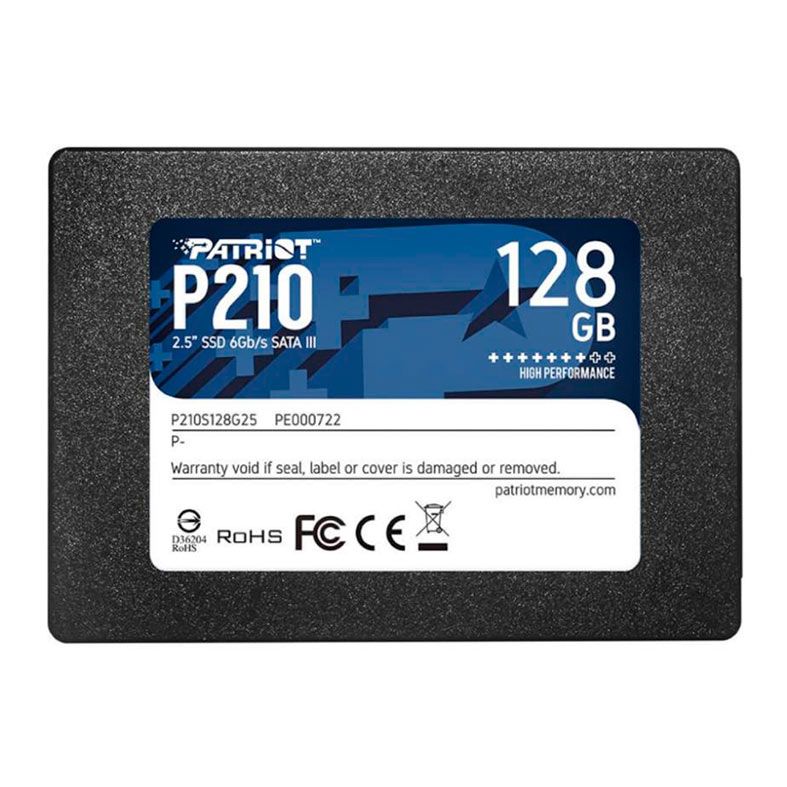 SSD Patriot P210, 128GB, Sata III 6GB/s, Leitura 500MB/s, Gravacao 400MB/s, P210S128G25