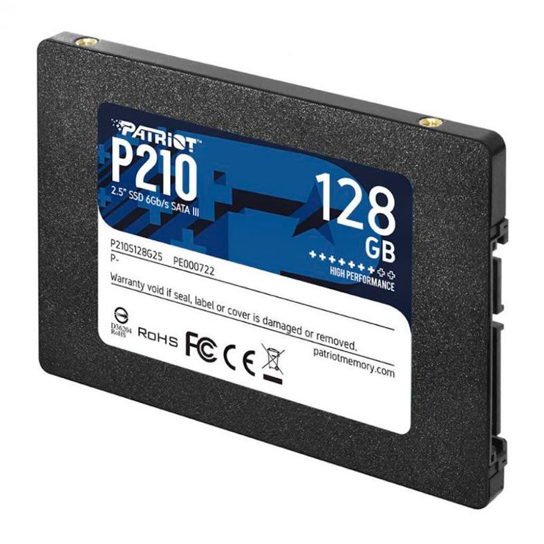 SSD Patriot P210, 128GB, Sata III 6GB/s, Leitura 500MB/s, Gravacao 400MB/s, P210S128G25