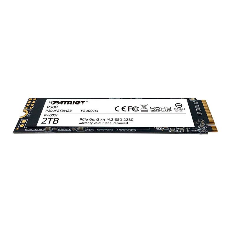 SSD Patriot P300, 2TB, M.2 2280, NVMe PCIe, Leitura 2100MB/s, Gravacao 1650MB/s, P300P2TBM28