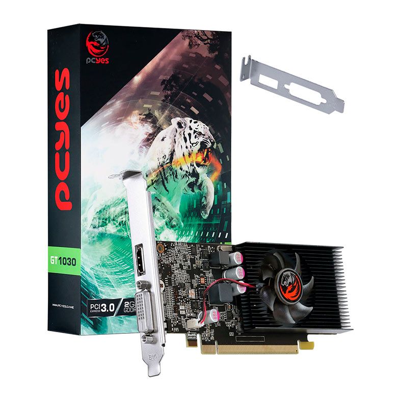 Placa de Video PCYes GeForce GT 1030, 2GB, GDDR5, 64-bit, PA1030GTG5LP