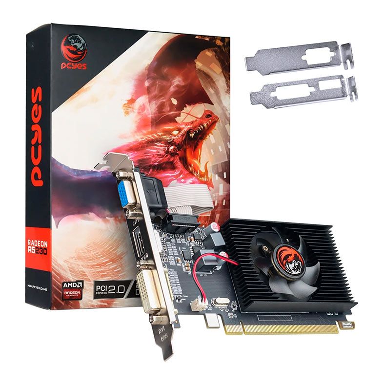 Placa de Video PCYes Radeon R5 230, 2GB, GDDR3, 64-bit, PA230DR364LP