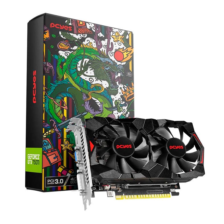Placa de Video PCYes GeForce GTX 750 Ti, 4GB, GDDR5, 128-bit, PA750TIR5DFFS