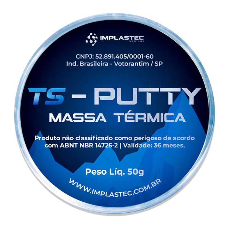 Massa Termica Implastec TS PUTTY, 50g, Edicao Limitada Black, PATSPT0050PT