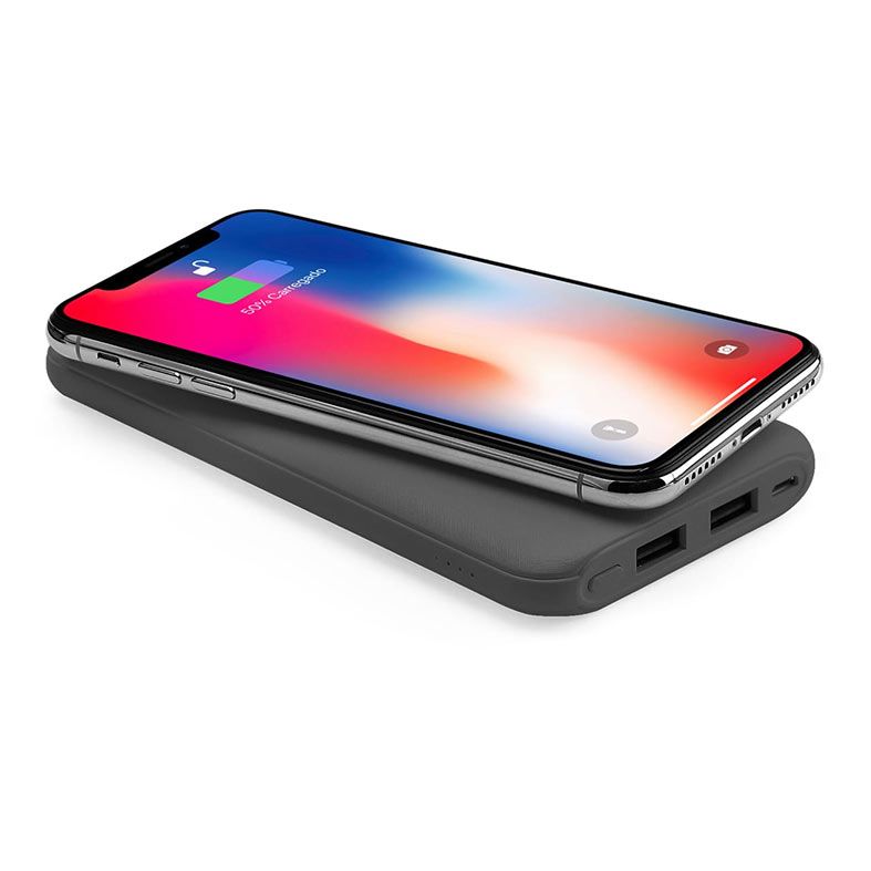 Carregador Universal por Inducao Geonav, 10000mAh, Sem Fio, Cinza Escuro, PB10000QIGR
