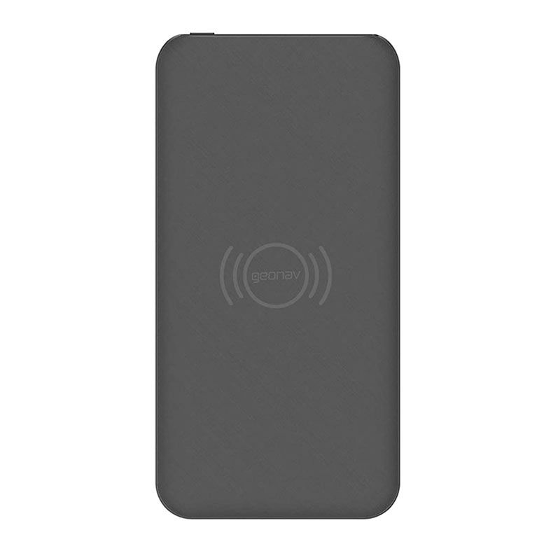 Carregador Universal por Inducao Geonav, 10000mAh, Sem Fio, Cinza Escuro, PB10000QIGR
