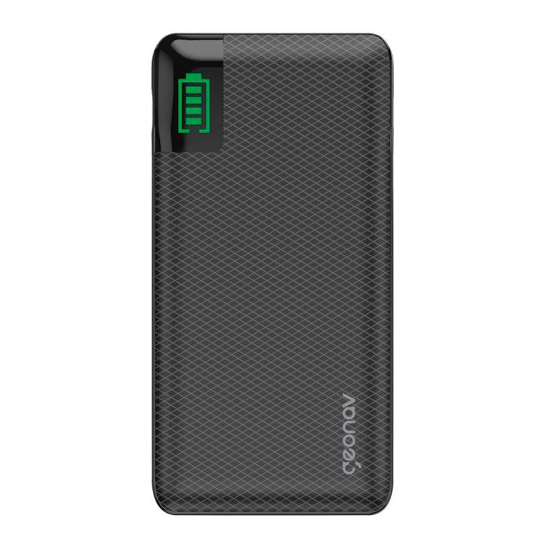 Carregador Portatil Geonav, 10000mAh, USB, USB-C, Preto, PB10KBK