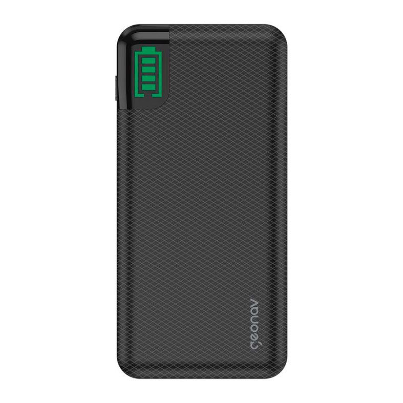 Carregador Portatil Geonav PB20K, 20000mAh, Micro USB/USB-C, Preto, PB20KBK