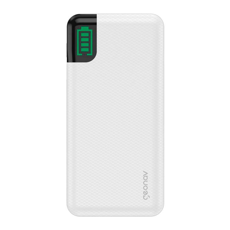 Carregador Portatil Geonav, 20000mAh, USB, USB-C, Branco, PB20KWT