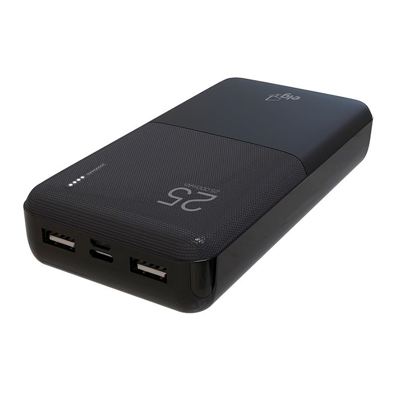 Power Bank ELG Com USB Tipo-C 25000mAh, Preto, PB250MAX