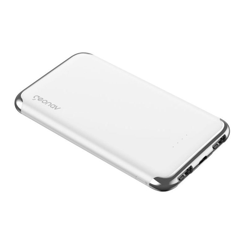 Carregador Portatil Geonav PB6K, 6000mAh, Micro USB/USB, Branco, PB6KWT