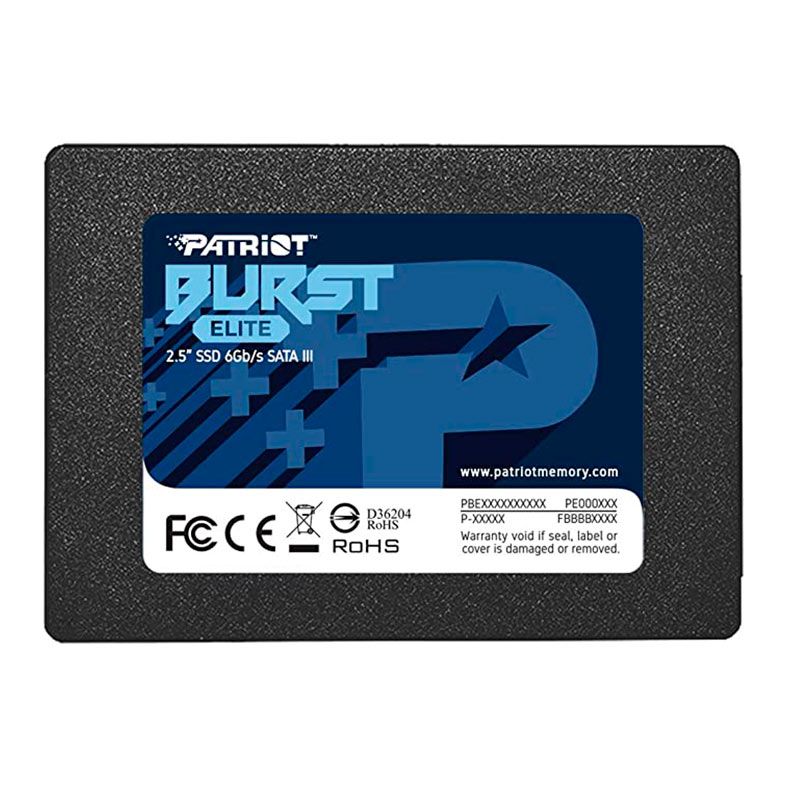 SSD Patriot Burst Elite, 120GB, Sata III 6GB/s, Leitura 450 MB/s, Gravacao 320 MB/s, PBE120GS25SSDR