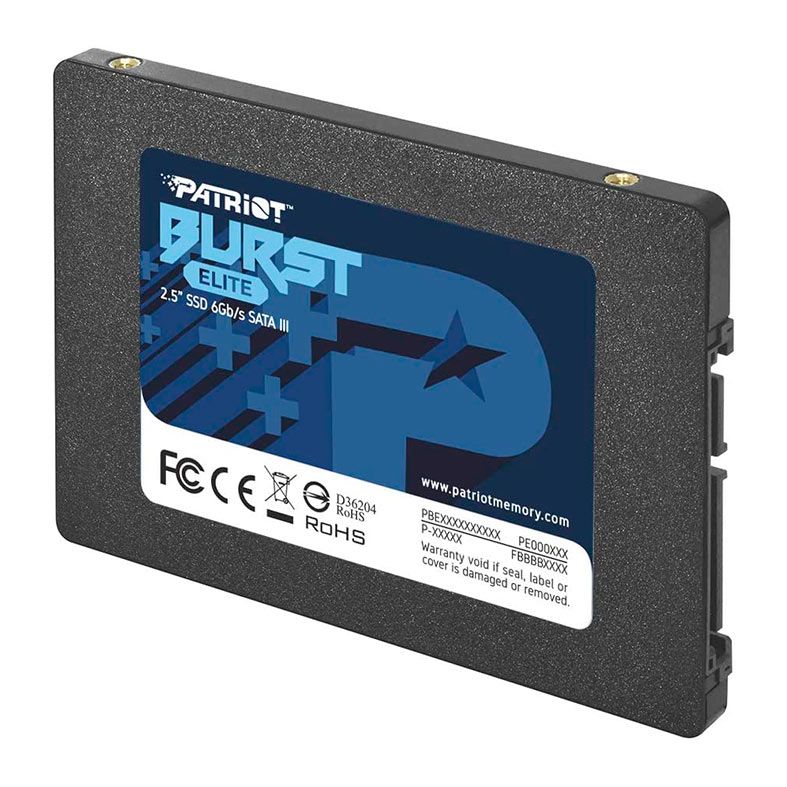 SSD Patriot Burst Elite, 480GB, Sata III 6GB/s, Leitura 450 MB/s, Gravacao 320 MB/s, PBE480GS25SSDR