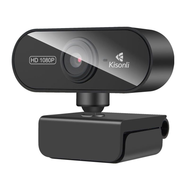 PRE VENDA - Webcam Kisonli PC6, 1080p, USB, Preta, PC6-1080