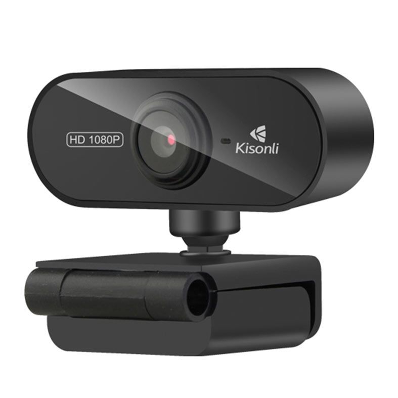 PRE VENDA - Webcam Kisonli PC6, 1080p, USB, Preta, PC6-1080