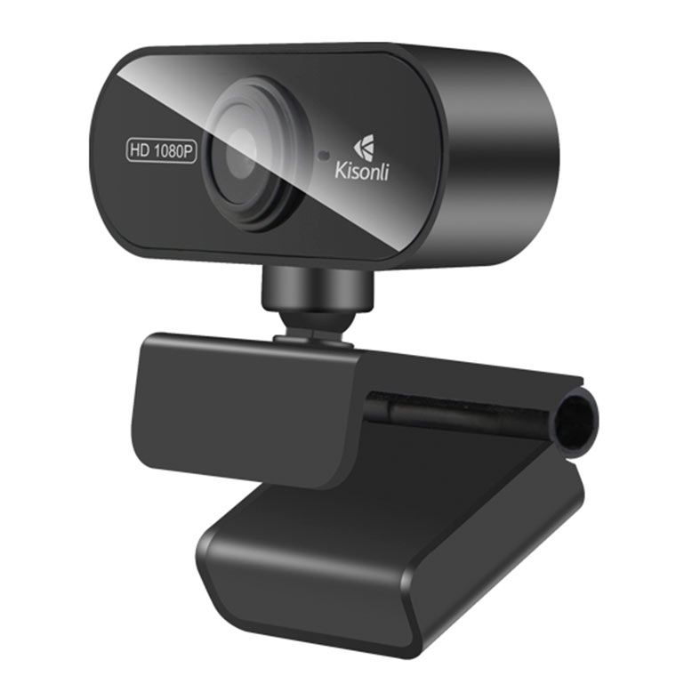 PRE VENDA - Webcam Kisonli PC6, 1080p, USB, Preta, PC6-1080