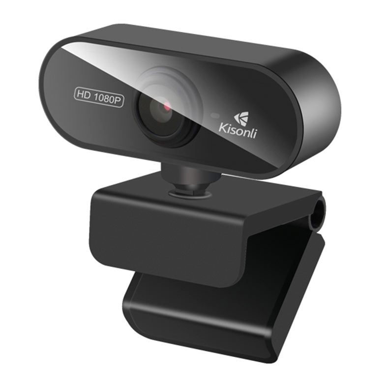 PRE VENDA - Webcam Kisonli PC6, 1080p, USB, Preta, PC6-1080